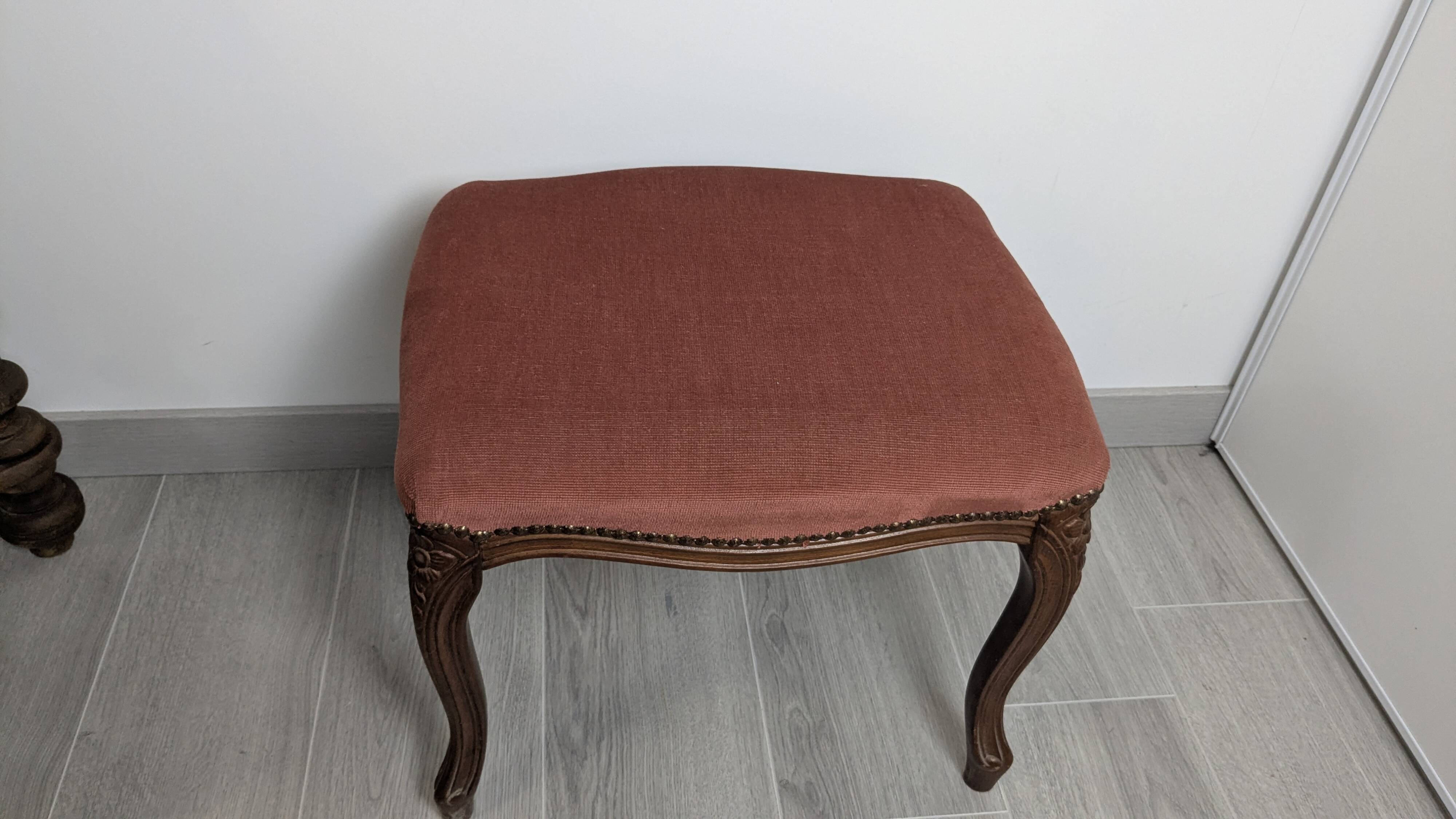 Louis XV stool — elegant curves and warm patina