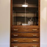 Vitrine commode bois année 70