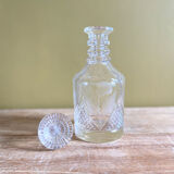 Large engraved and chiseled crystal decanter