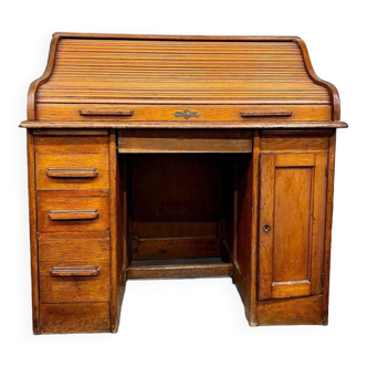 Vintage american desk with roller shutter