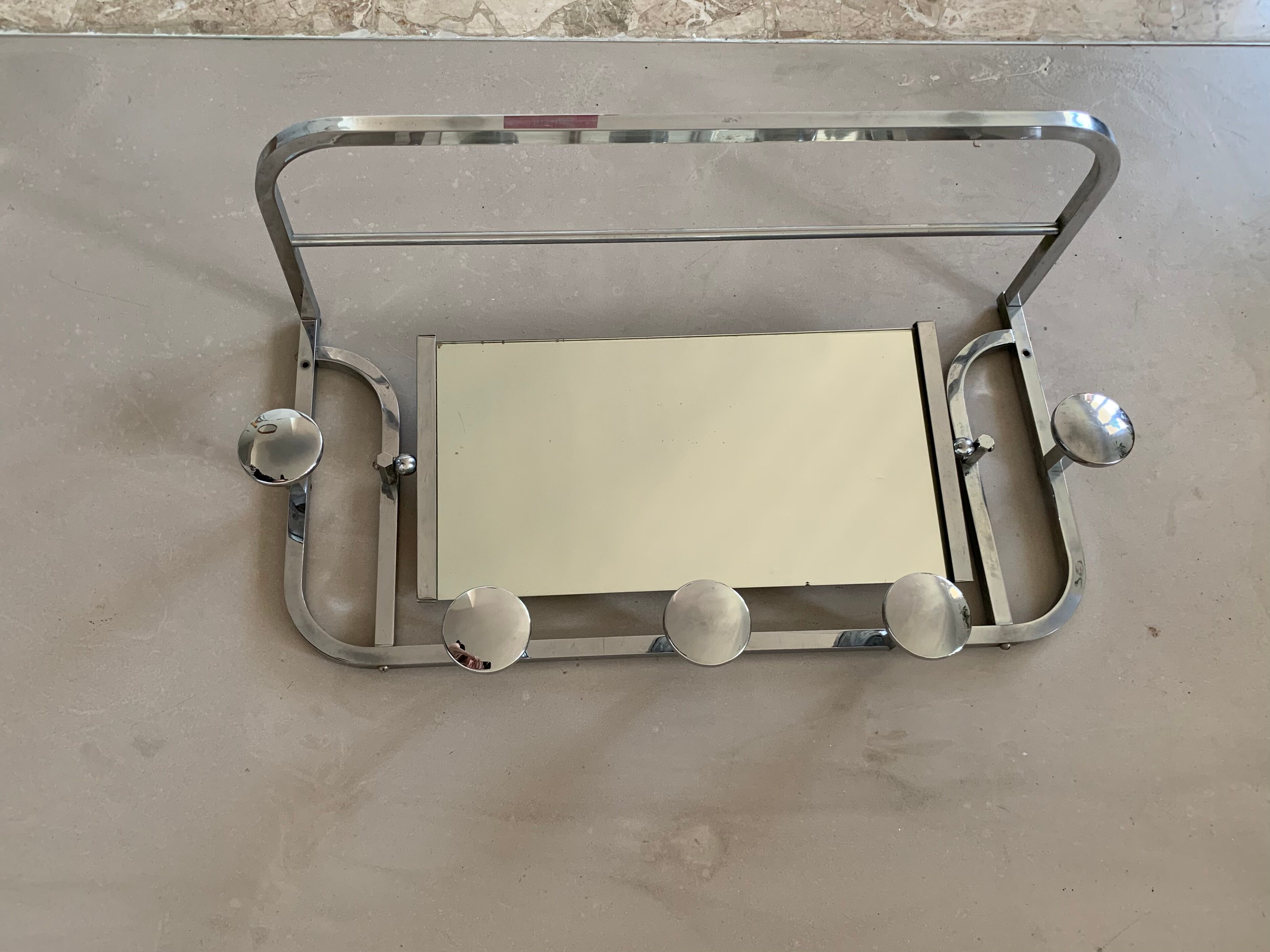 Old art deco-style wall mirror 63x33cm