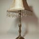 Lampe vintage or et pampilles