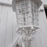 Pair of wrought iron lanterns