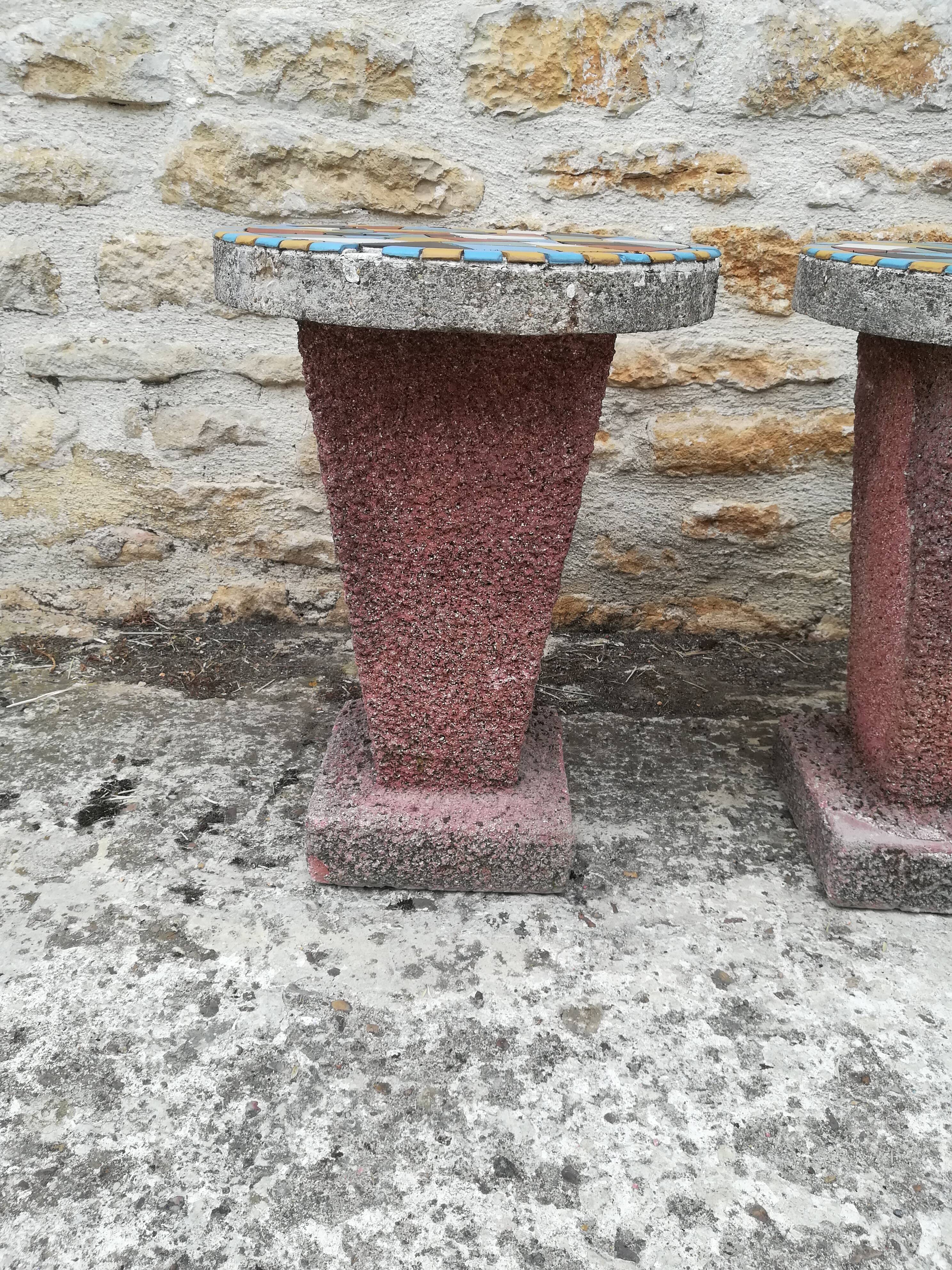 Mosaic stools