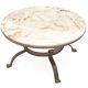 Round table wrought iron onyx, 1950