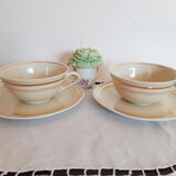 Sarreguemines porcelain tea cups