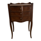 Table de chevet style Transition Louis XV et Louis XVI – 3 tiroirs
