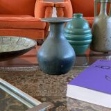 Vase vintage en céramique bleu clair, France 1960