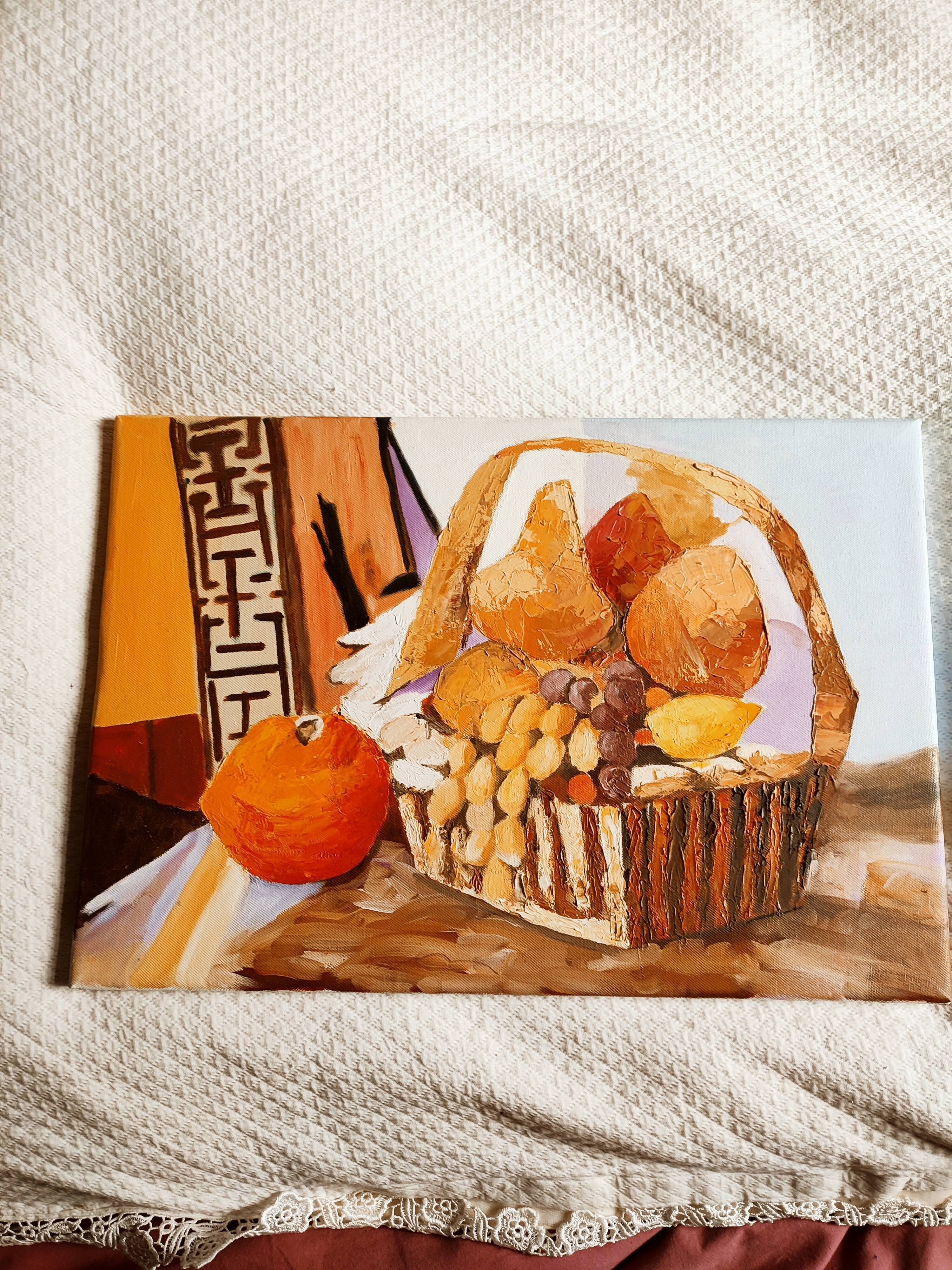 Contemporary still life, acrylic on canvas
