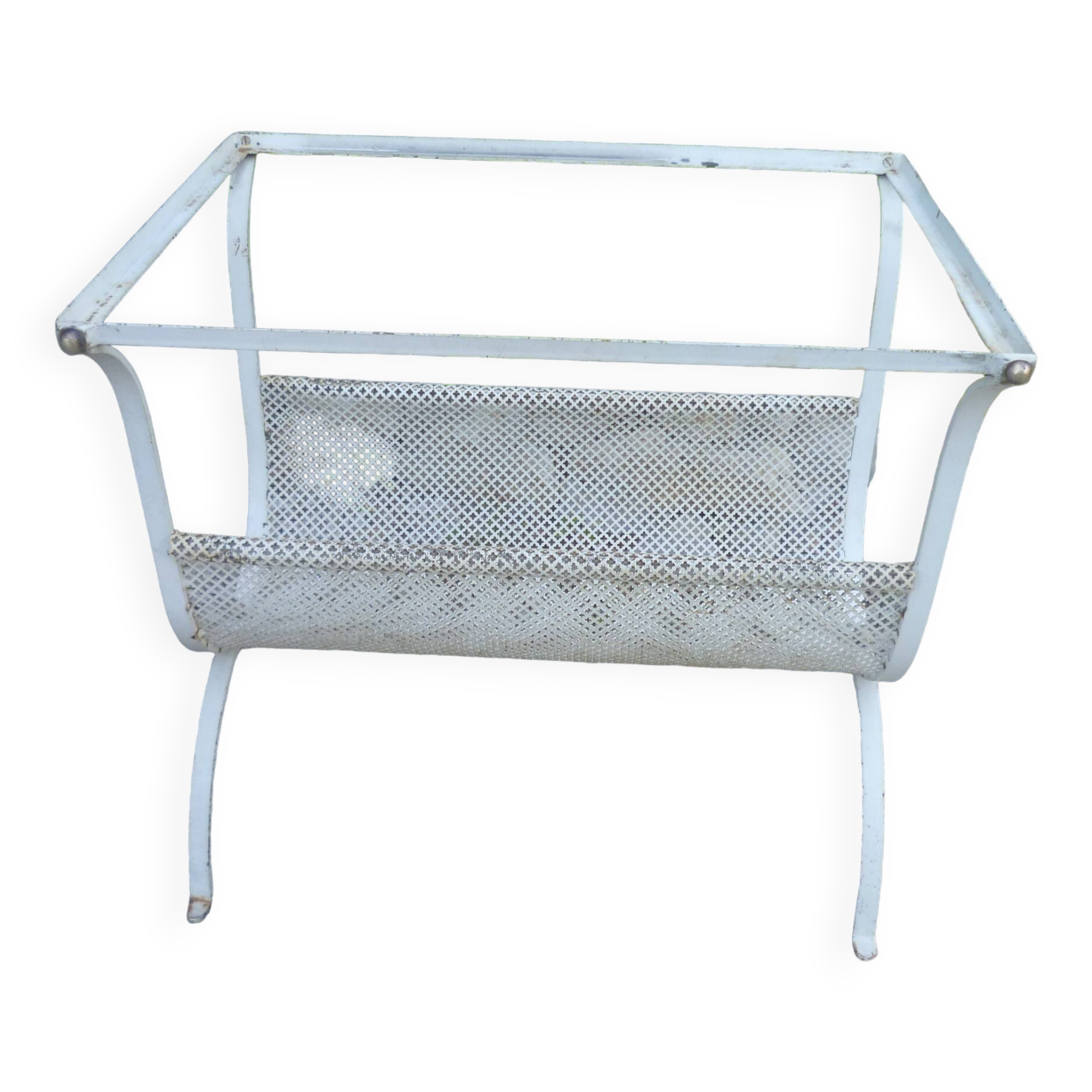 Mategot style painted metal 60s side table/sofa/magazines