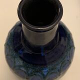 Strehla 1970 blue ceramic vase
