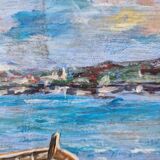 Peinture à l'huile sur bois marine