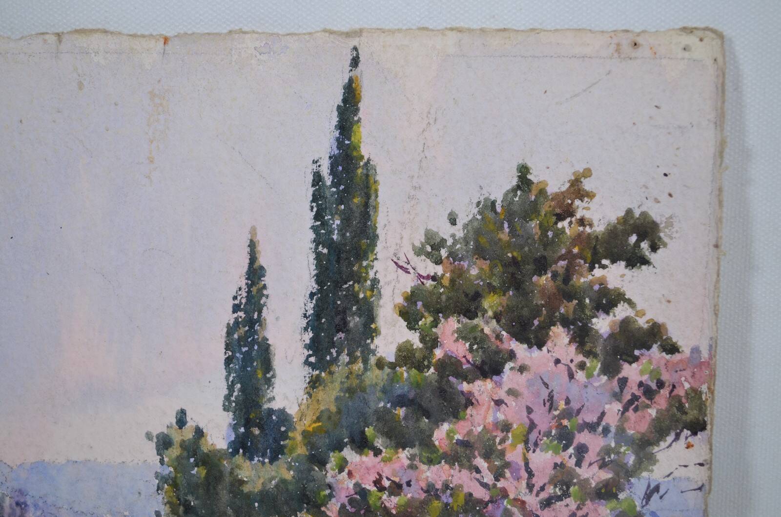 Georges Planes (1897-1977) Valley Landscape, Riverbank (double-sided)