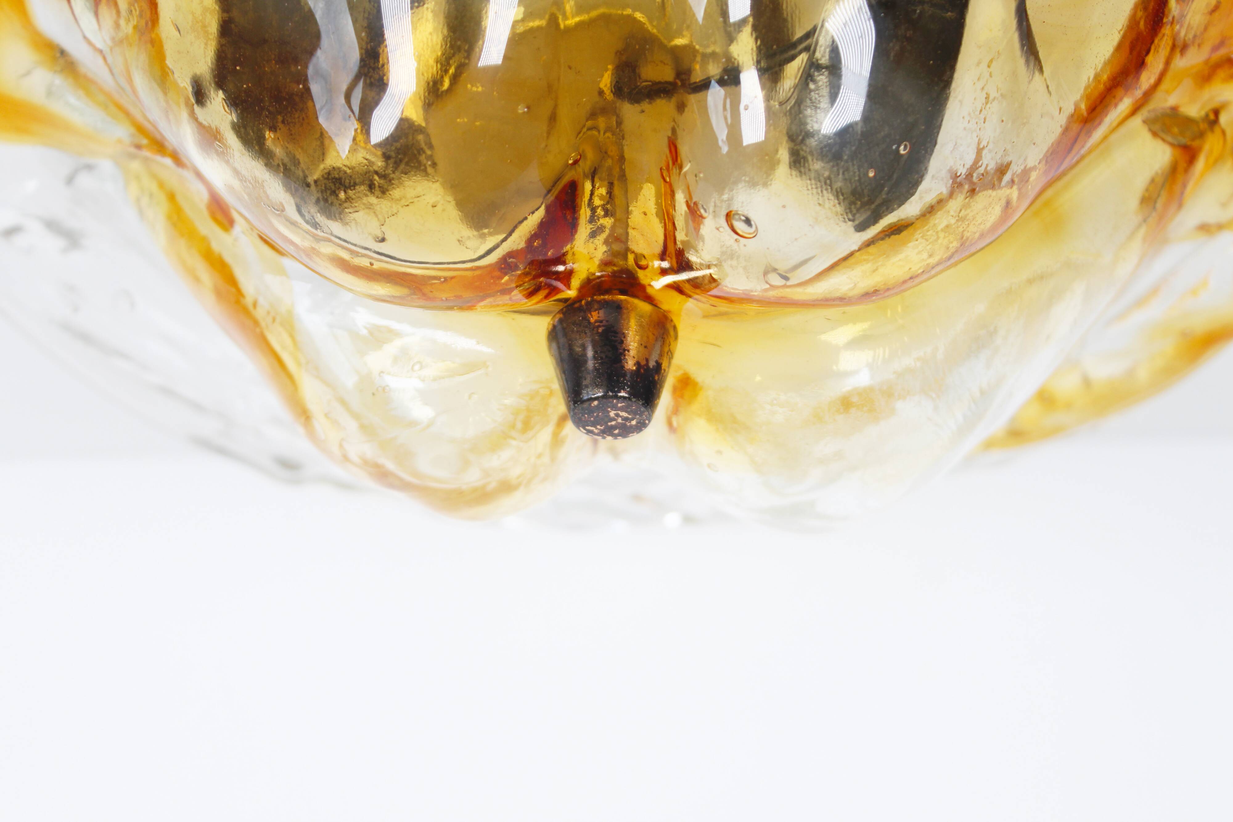 Vintage 1970's Muranoglass flush mount light