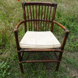 Fauteuil en rotin et bambou vintage