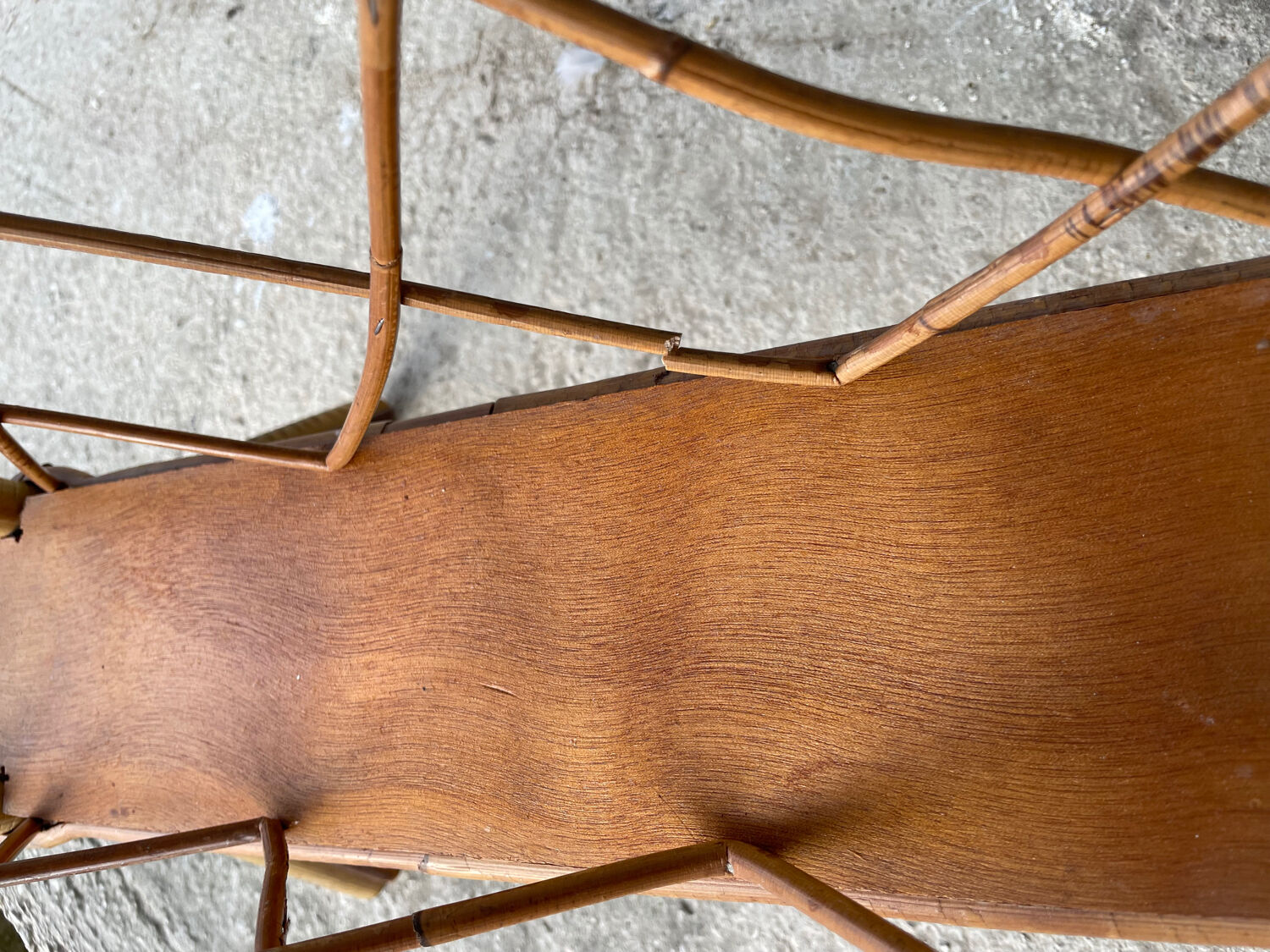 Vintage rattan magazine rack