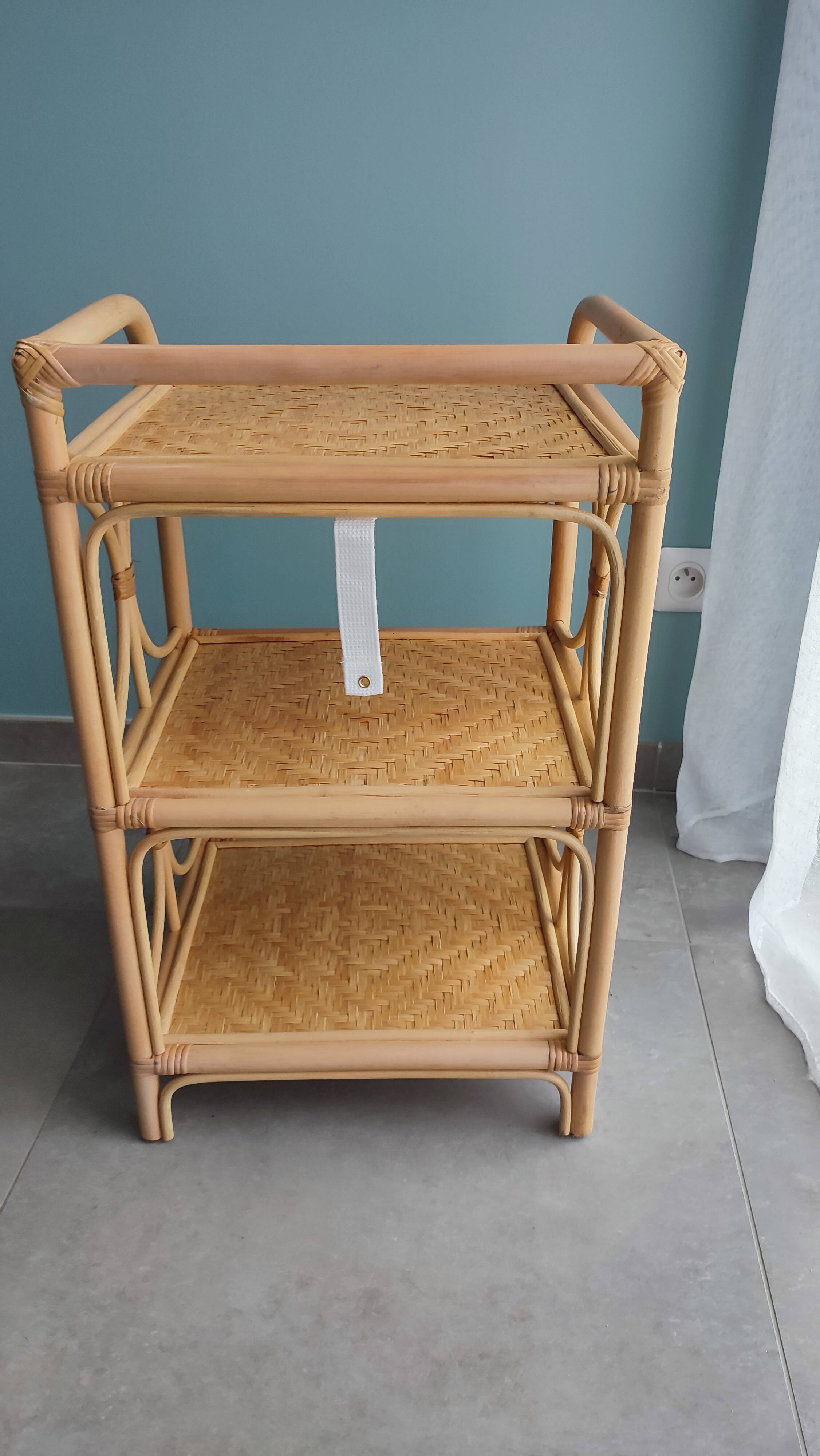 Rattan bedside