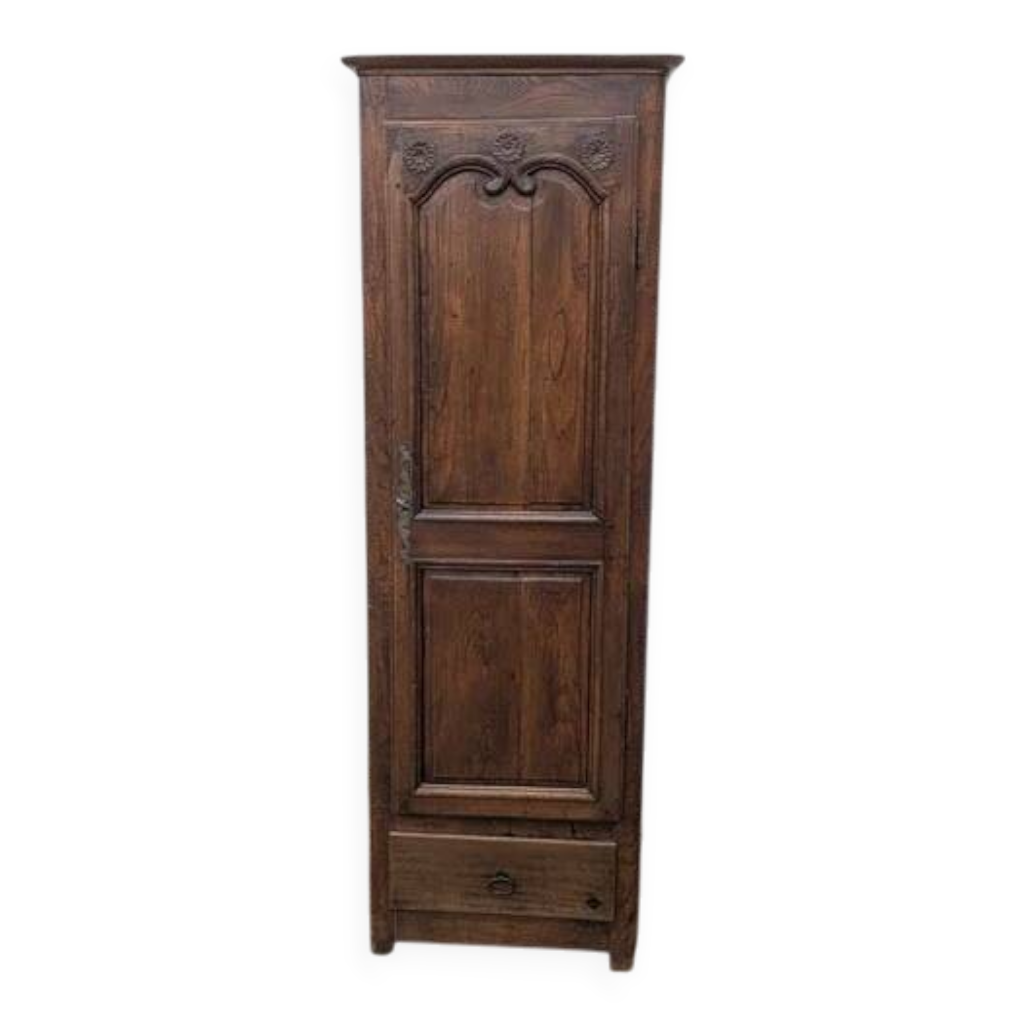 Rustic oak column cabinet