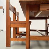 Set of table and 4 chairs, 60s mountain furniture