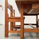 Dining table and 4 chairs, mountain furniture from the 1960s.