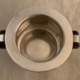 Luc Lanel silver metal and rosewood sugar for Christofle art deco