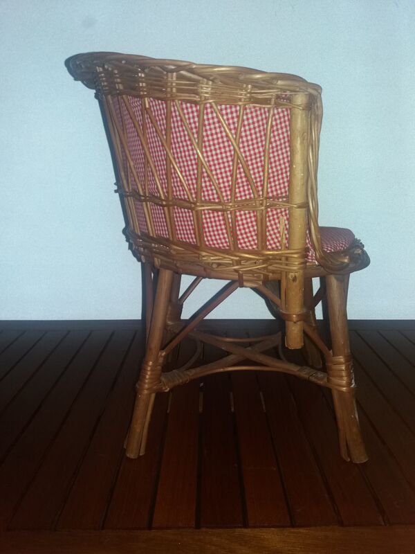 Fauteuil enfant rotin et osier