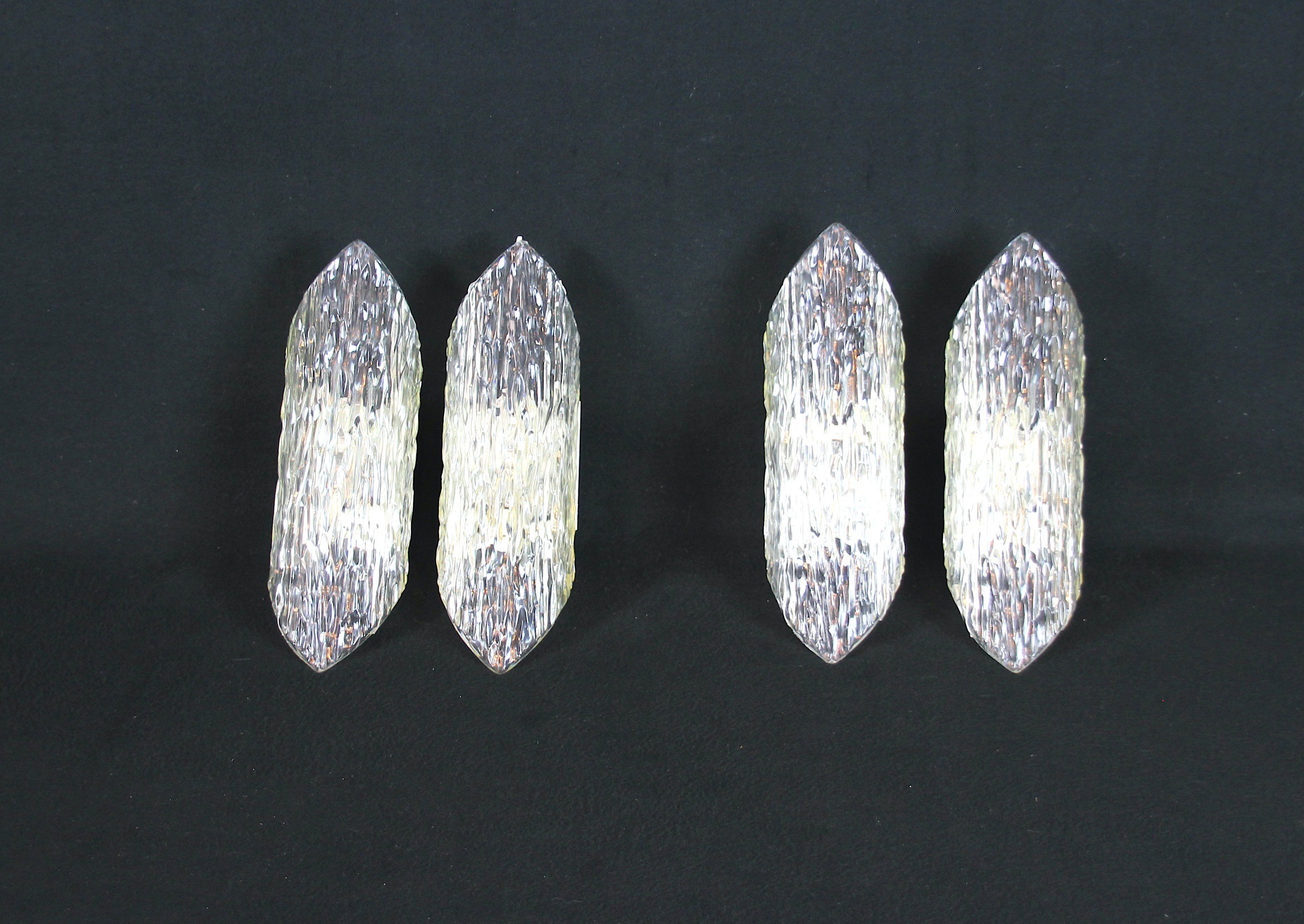 1970's perspex sconces, france - set of 4
