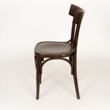 Bistro chair milano archi seat wood stained walnut