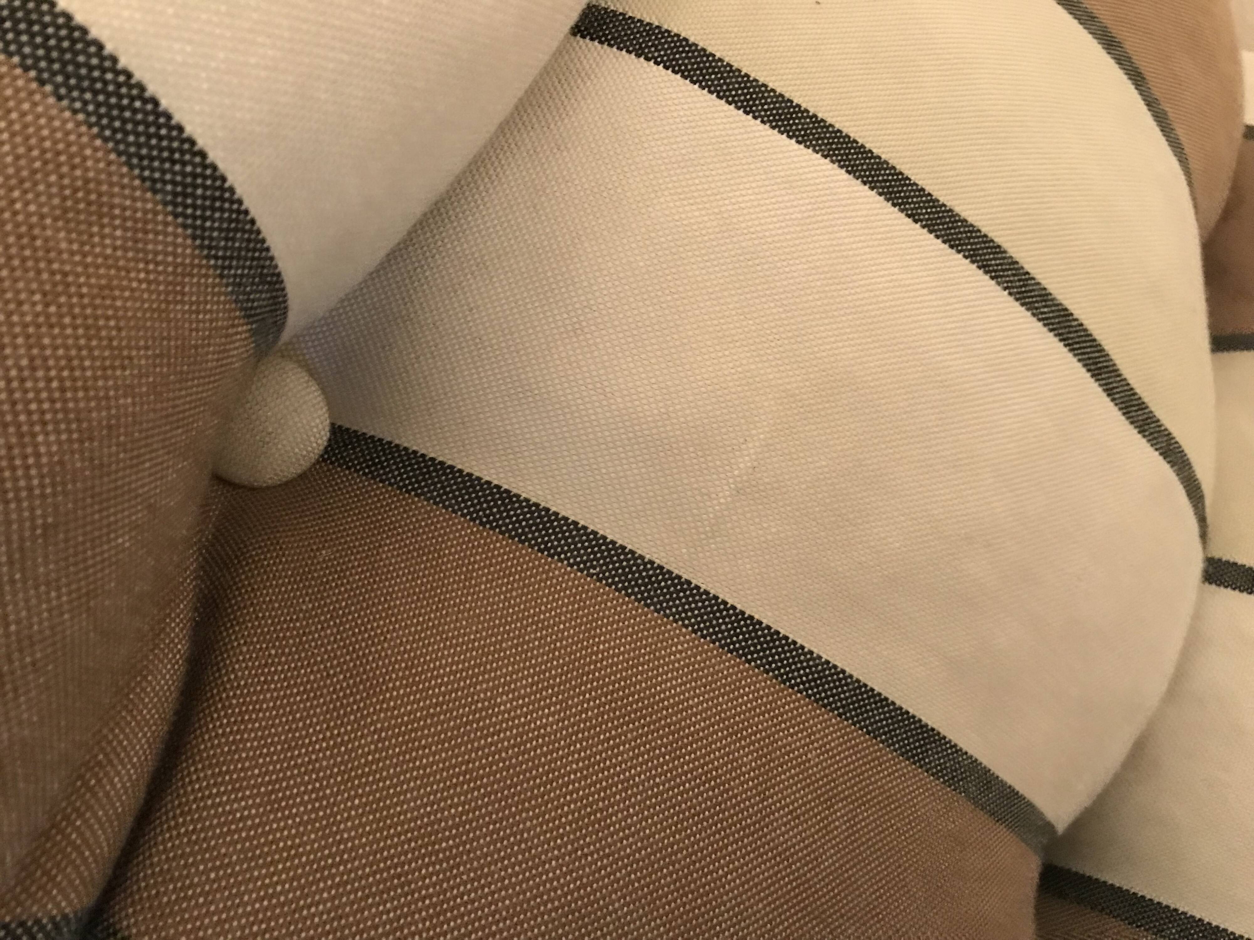 Vintage fireside chair and pouf circa 1980