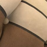 Vintage fireside chair and pouf circa 1980