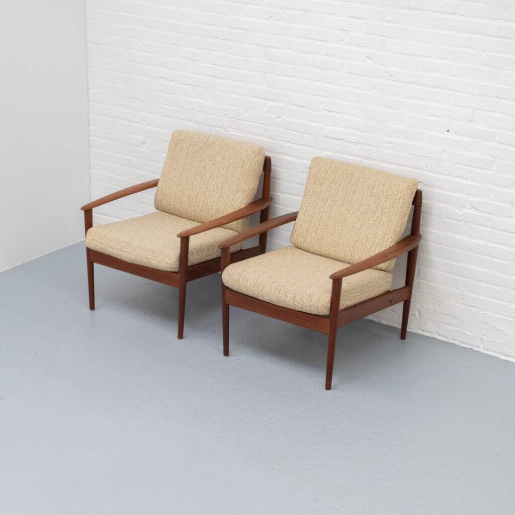 Danish Model PJ56 armchair by Grete Jalk for Poul Jeppesen 1960s