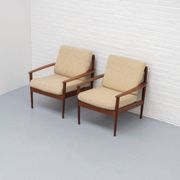 Danish Model PJ56 armchair by Grete Jalk for Poul Jeppesen 1960s