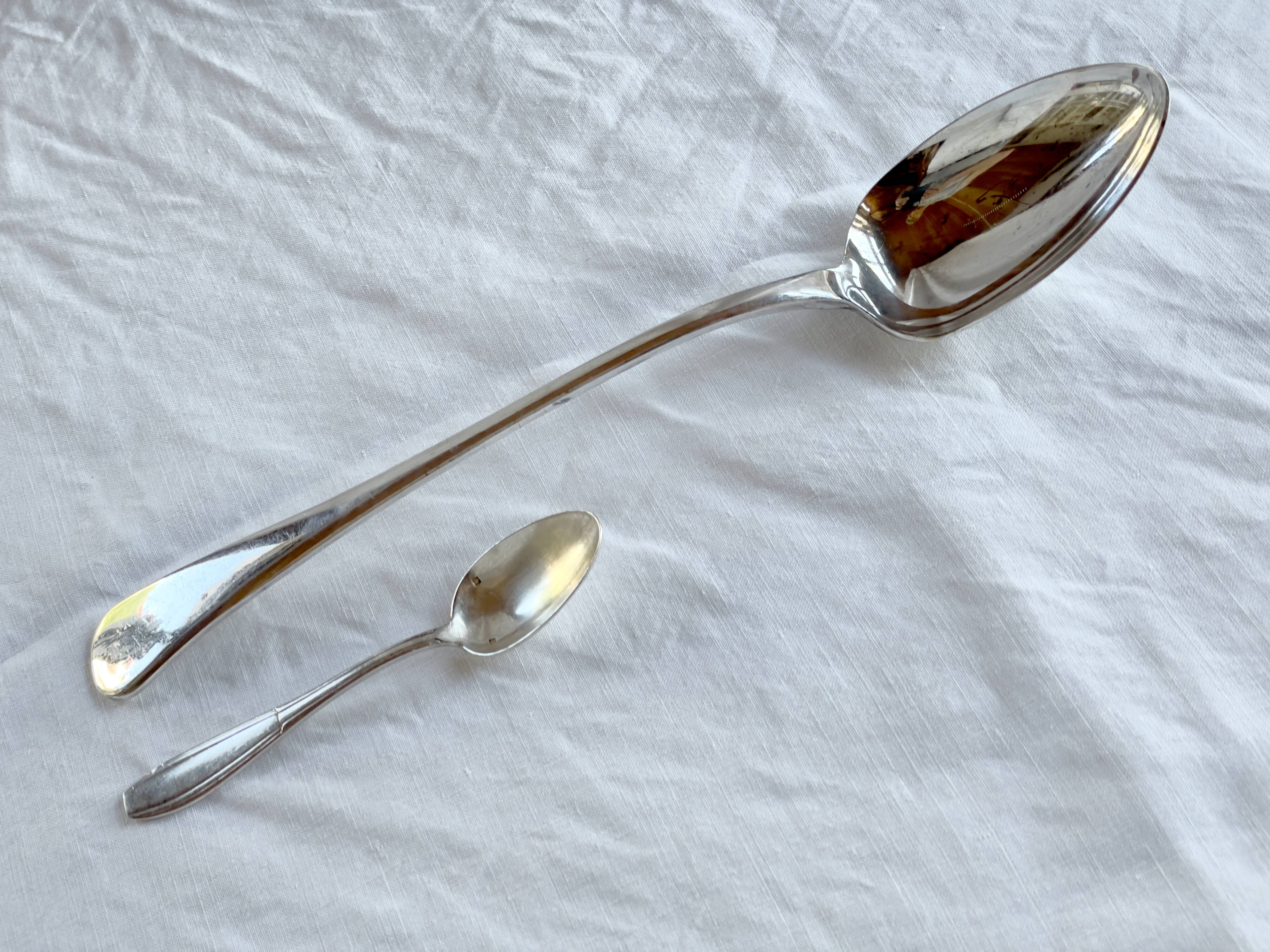 Warriss Sheffield eng 19th century large -32.5 cm- serving spoon