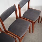 Set of six teak chairs, Danish design, 1960s, production: Denmark