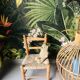 Children's chair blond wood and straw