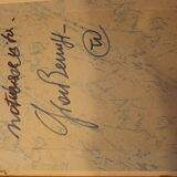 Painting by Gian BERRA with autograph letter signed on the back, contemporary painter - Italy