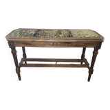 Old walnut piano bench