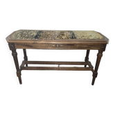 Antique walnut piano bench