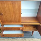 Sideboard, bookcase in teak veneer
