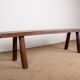 Pair of Scandinavian benches in Solid Elm by Olavi Hanninen 1960.
