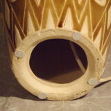 Ceramic white and bronze table lamp