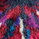 Abstract Scandinavian  Hand-Knotted High Pile Rya Rug Carpet, Sweden, 1960s