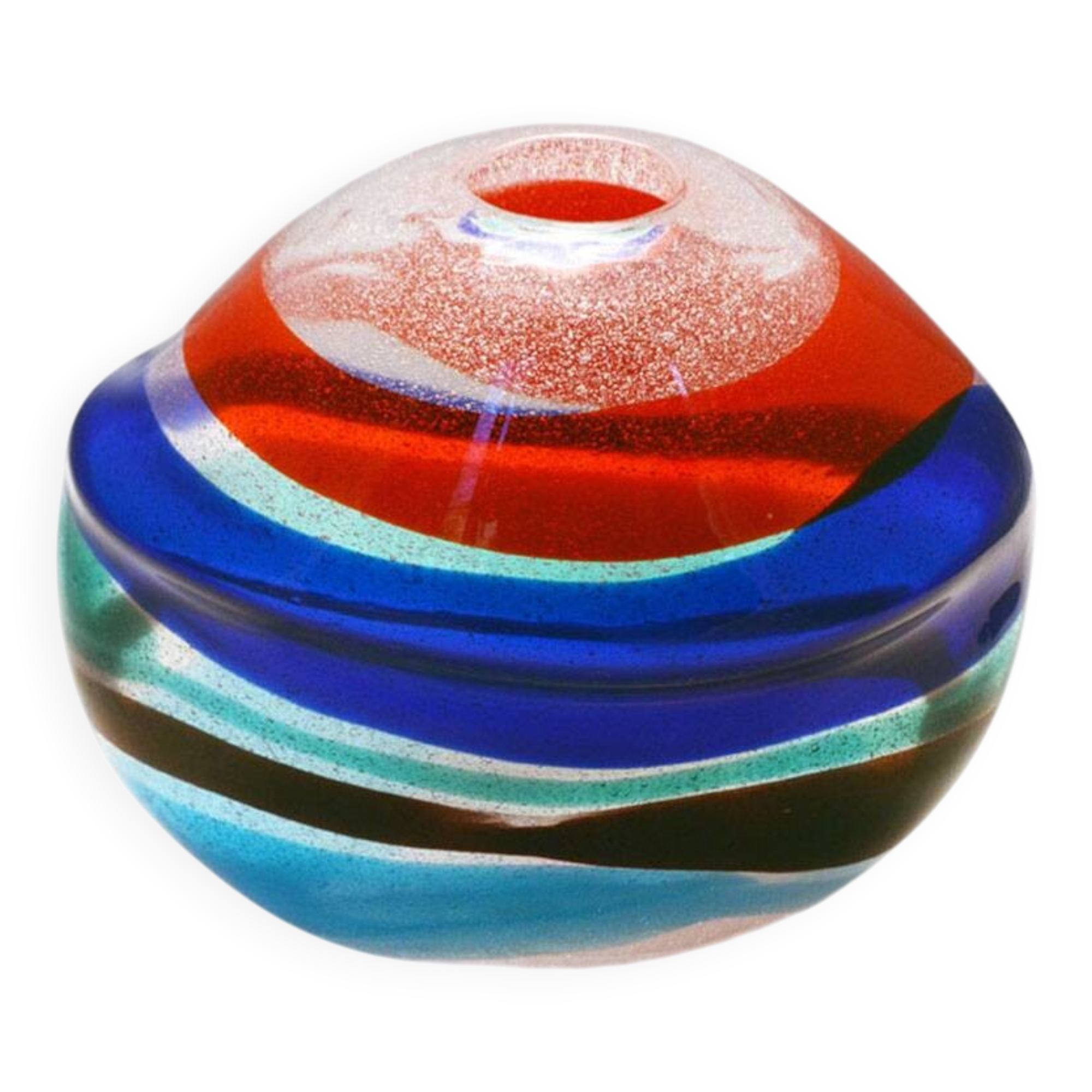 Fulvio Bianconi striped vase by Cenedese Murano, 1960s