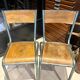 Paire de chaises d'école vintage