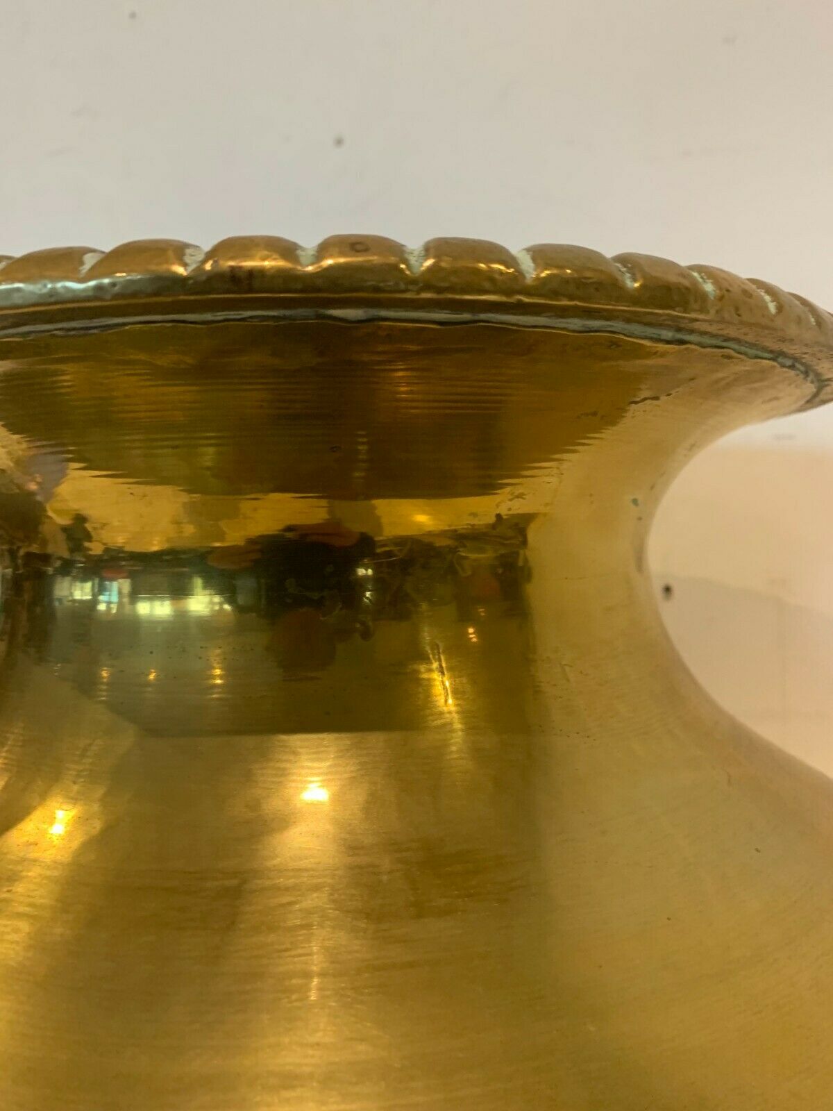 Vase with hammered copper neck XX century