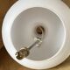 White opaline globe, Space Age ellipse, neck, stacked saucers