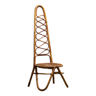 Bamboo High Back Chair by Pierantonio Bonacina for Bonacina, 1960s