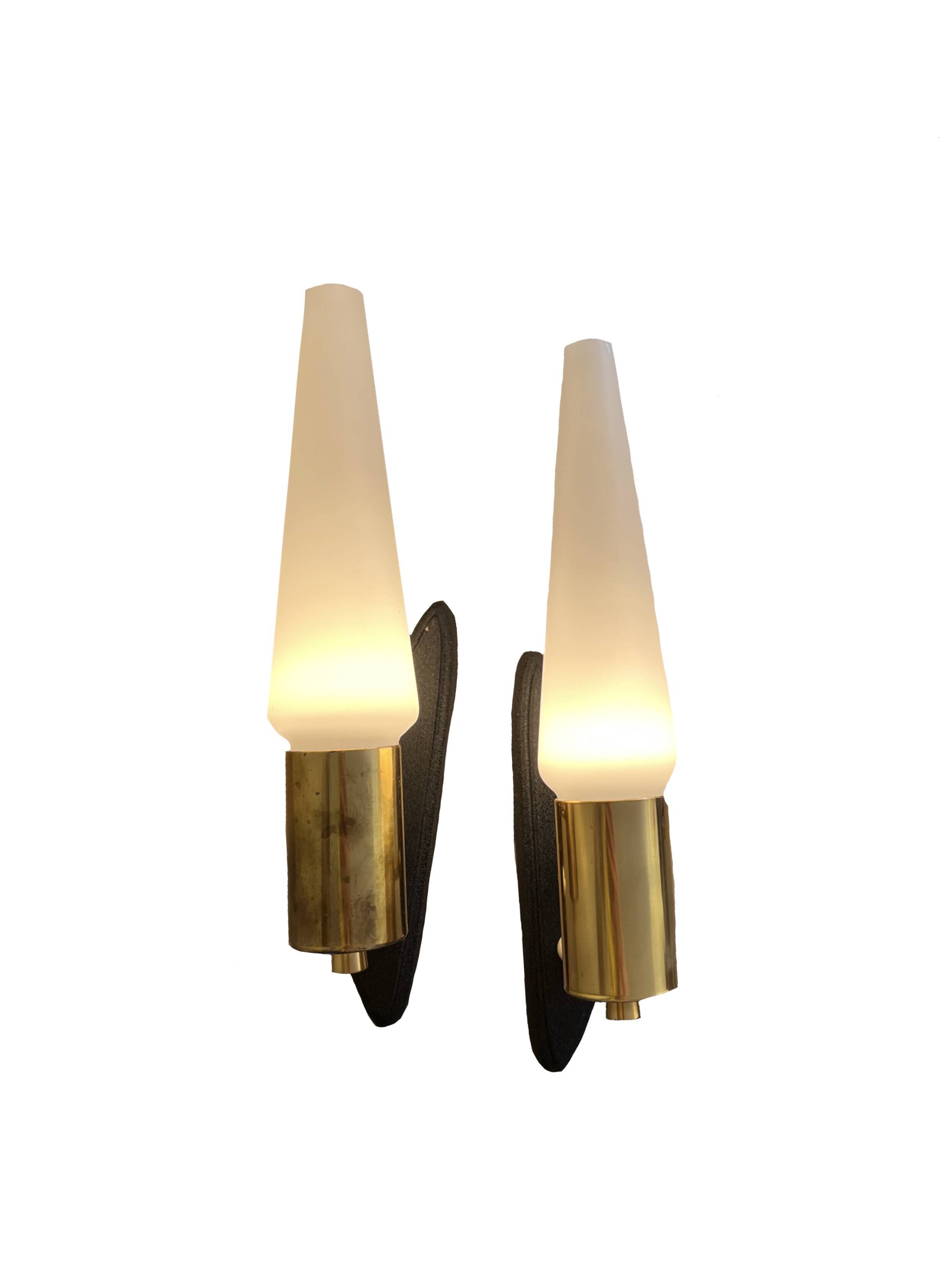 Pair of vintage wall lights, 60s