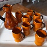 Old service 1 pitcher and 8 mugs/cups