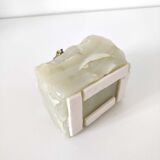 Briquet de table italien en albâtre et laiton